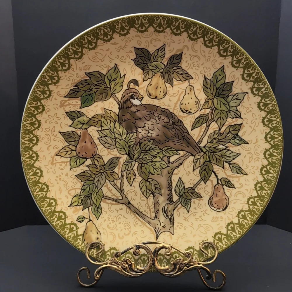 Pottery Barn 12 Days of Christmas Partridge in a Pear Tree Serving Platter